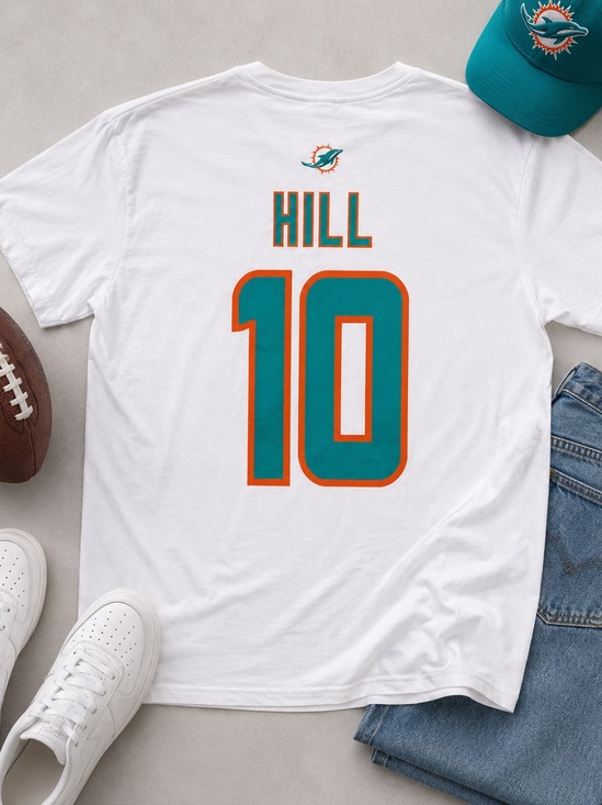 NFL Other - 🏈🐬 Tyreek Hill #10 Miami Dolphins NFL Graphic T-Shirt White Youth XL 🐬🏈